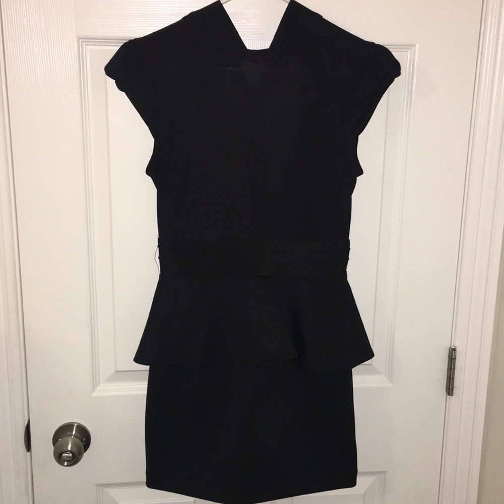 Black peplum dress